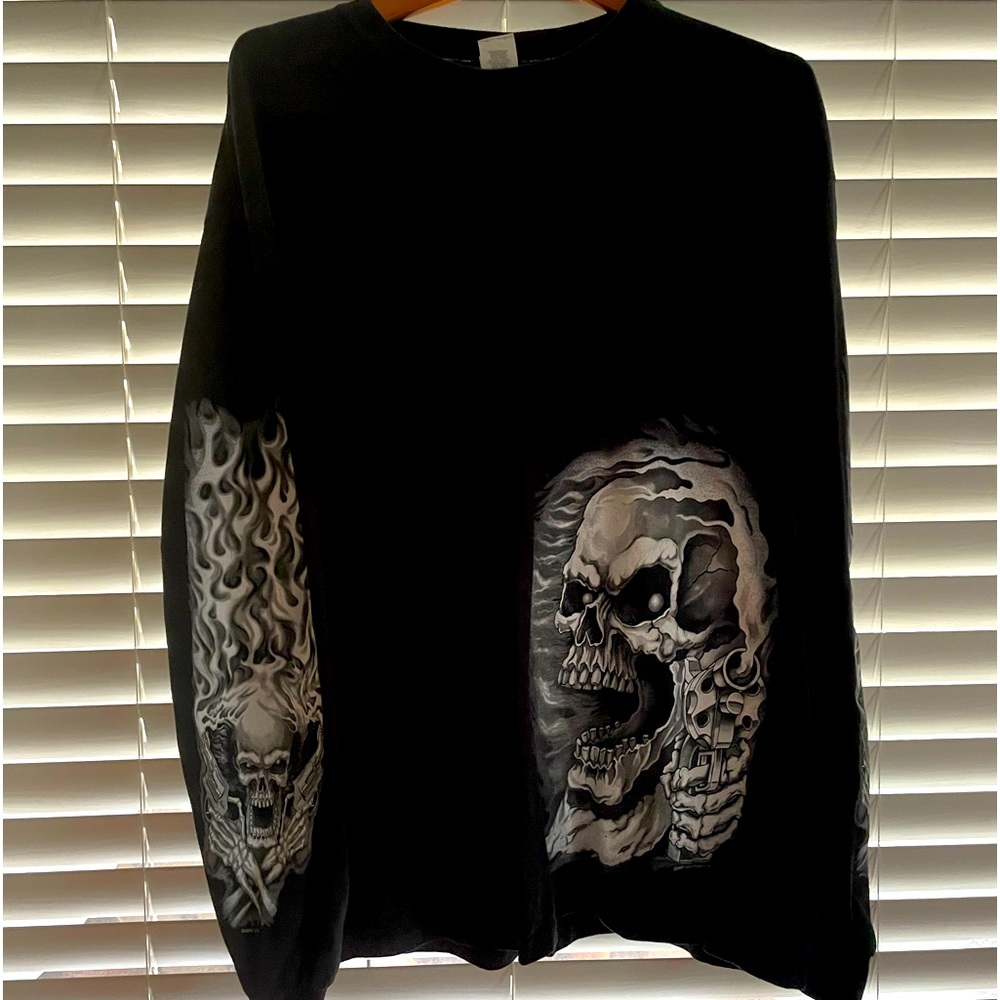 Hot Leathers Assassin long sleeve TShirt -M XL-no stains,rips-NEW pet/smoke home
